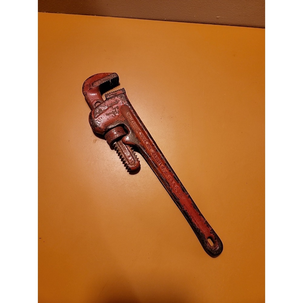 Rigid Heavy Duty Pipe Wrench 14 Inch Made In USA minty teeth USED